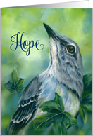 Encouragement to Hope Mockingbird and Ivy Leaves