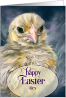 For Personalized Name Easter Fluffy Spring Chick A