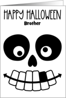 For Brother Halloween Wacky Skull Graphic Custom card