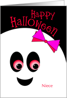 For Niece Halloween Spooky Fun Girl Ghost Custom card
