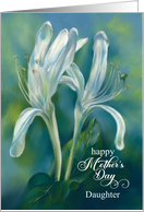 For Daughter on Mothers Day White Honeysuckle Flowers Custom