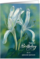 Like a Sister Birthday White Honeysuckle Flowers Custom