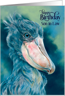For Son in Law Birthday Shoebill Stork Bird Custom card