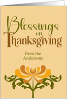 From Our Family Thanksgiving Blessings Chrysanthemum Custom