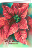 In Remembrance of Loved One at Christmas Red Poinsettia Custom