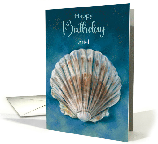 Personalized Name Birthday Scallop Seashell card (1989436)