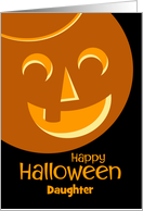 For Daughter Halloween Whimsical Modern Jack O Lantern Custom card