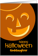 For Goddaughter Halloween Whimsical Modern Jack O Lantern Custom card