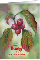 Thank You for Hospitality Autumn Dogwood Berries Custom