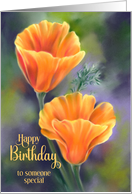 For Like a Sister Birthday Orange Poppy Flowers Custom