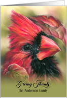 Custom Family Name Thanksgiving Cardinal Red Bird Autumn Dogwood