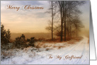 Girlfriend Christmas Snow Covered Country Path card