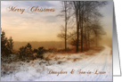 Daughter & Son-in-Law Christmas Snow Covered Country Path card