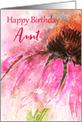 Aunt Happy Birthday Echinacea Splash card