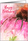 Happy Birthday Echinacea Splash card