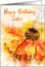 Happy Birthday Sister Helenium Splash card
