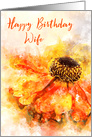 Happy Birthday Wife Helenium Splash card