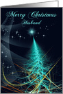 Merry Christmas Husband Fractal Christmas Tree card