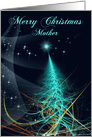 Merry Christmas Mother Fractal Christmas Tree card