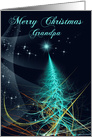 Merry Christmas Grandpa Fractal Christmas Tree card