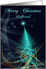 Merry Christmas Girlfriend Fractal Christmas Tree card