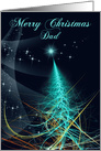 Merry Christmas Dad Fractal Christmas Tree card