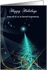 Custom Business Christmas Card - Fractal Christmas Tree Happy Holidays card