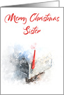 Merry Christmas Sister Mailbox card
