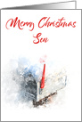 Merry Christmas Son Mailbox card