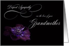 Deepest Sympathy Loss Grandmother purple Anemone flower card