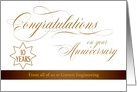 Custom Business Employee Anniversary 10 Years Service card