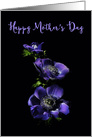 Happy Mother’s Day Deep Purple Anemone Trio card