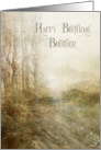 Happy Birthday Brother Forest Landscape Fine Art card
