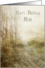 Happy Birthday Mom Forest Landscape Fine Art card