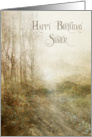 Happy Birthday Sister Forest Landscape Fine Art card