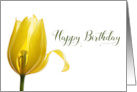 Happy Birthday Yellow Tulip Flower card