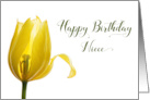 Happy Birthday Niece Yellow Tulip Flower card
