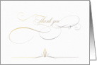 Ornate Calligraphy Elegant Thank You On White card