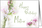 Happy Birthday Mother Apple Blossom Watercolor card
