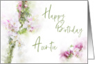 Happy Birthday Auntie Apple Blossom Watercolor card