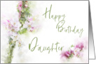 Happy Birthday Daughter Apple Blossom Watercolor card