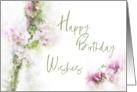 Happy Birthday Apple Blossom Watercolor card