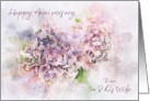 Anniversary Son Digital Watercolor of Hydrangea Flower Heads card
