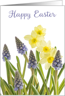 Happy Easter Spring Flowers card