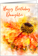 Daughter Happy Birthday Helenium Splash card