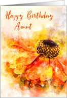 Happy Birthday Aunt Helenium Splash card