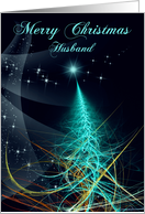 Merry Christmas Husband Fractal Christmas Tree card