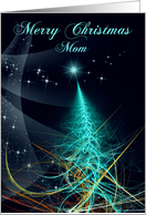 Merry Christmas Mom Fractal Christmas Tree card