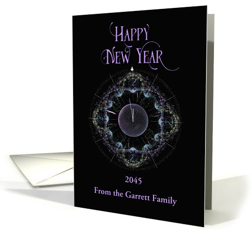 Happy New Year with custom Name and Year - Fractal Clock... (1503756)