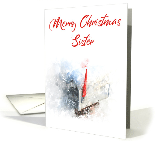 Merry Christmas Sister Mailbox card (1505962)
